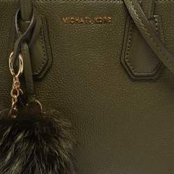 Pre Owned Michael Kors Mercer Small olive Green Leather Tote