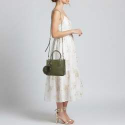 Pre Owned Michael Kors Mercer Small olive Green Leather Tote