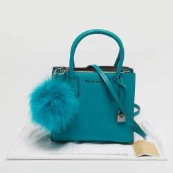 مملوكة مسبقًا Michael Kors Mercer Small Turquoise Leather Tote