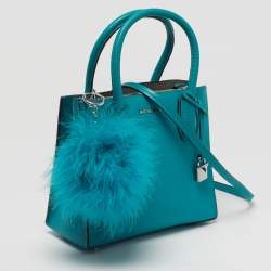 مملوكة مسبقًا Michael Kors Mercer Small Turquoise Leather Tote