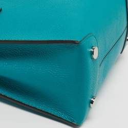 مملوكة مسبقًا Michael Kors Mercer Small Turquoise Leather Tote