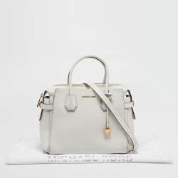 Pre Owned حقيبة ساتشل مايكل كورس مرسر حزام صغيرة جلد وكانفاس مقوى مميز بني