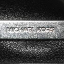 Pre Owned حقيبة مايكل كورس سوري بقماش بشعار بني/أخضر داكن برباط دادءلة