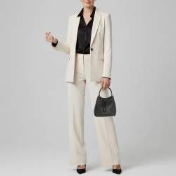 Pre Owned حقيبة مايكل كورس سوري بقماش بشعار بني/أخضر داكن برباط دادءلة