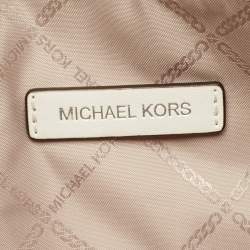 مملوكة مسبقًا Michael kors Ruthie White Signature Coated Canvas Satchel