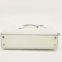 مملوكة مسبقًا Michael kors Ruthie White Signature Coated Canvas Satchel