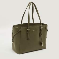 Pre Owned حقيبة مايكل كورس فوياجر متوسطة جلد زيتوني أخضر