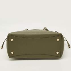 Pre Owned حقيبة مايكل كورس فوياجر متوسطة جلد زيتوني أخضر