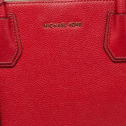 مملوكة مسبقًا حقيبة يد مايكل كورس ميرسر جلد أحمر