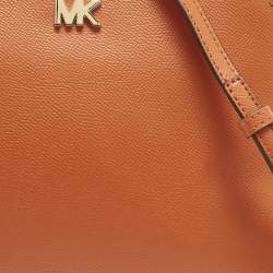 Pre Owned حقيبة كروس مايكل كورس دوم جلد برتقالي