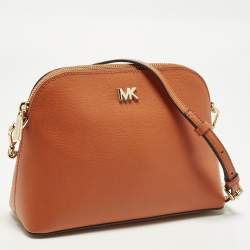 Pre Owned حقيبة كروس مايكل كورس دوم جلد برتقالي