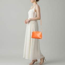 Pre Owned حقيبة كروس مايكل كورس دوم جلد برتقالي