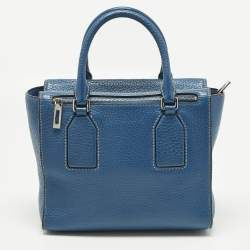 Pre Owned Michael Kors Selby Blue Leather Tote