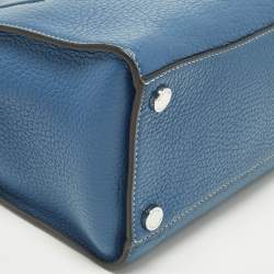 Pre Owned Michael Kors Selby Blue Leather Tote