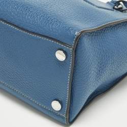 Pre Owned Michael Kors Selby Blue Leather Tote