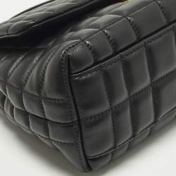 مملوكة مسبقًا حقيبة كتف مايكل كورس تربيكا جلد مبطنة سوداء