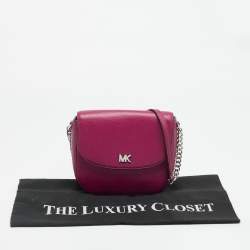 مملوكة مسبقًا حقيبة كروس مايكل كورس موت جلد عنابي