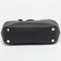 Pre Owned حقيبة ساتشيل مايكل كورس فلورنس متوسطة جلد سافيانو أسود