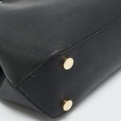 Pre Owned حقيبة ساتشيل مايكل كورس فلورنس متوسطة جلد سافيانو أسود