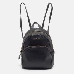 Pre Owned حقيبة ظهر مايكل كورس آبي متوسطة جلد أسود