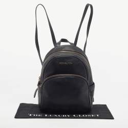 Pre Owned حقيبة ظهر مايكل كورس آبي متوسطة جلد أسود