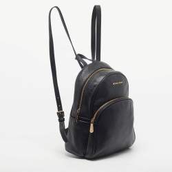 Pre Owned حقيبة ظهر مايكل كورس آبي متوسطة جلد أسود