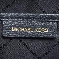 Pre Owned حقيبة ظهر مايكل كورس آبي متوسطة جلد أسود