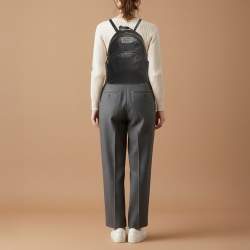 Pre Owned حقيبة ظهر مايكل كورس آبي متوسطة جلد أسود