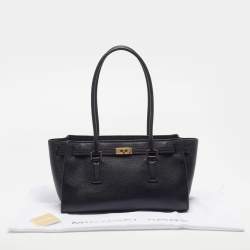 Pre Owned Michael Kors Hamilton Moderne Small Black Leather Satchel 