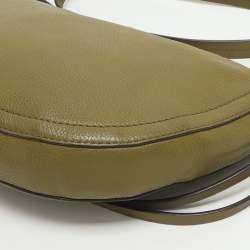 Pre Owned Michael Kors Camden Green Leather Shoulder Bag