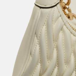 Pre Owned حقيبة كتف مايكل كورس جلد ماتلاسية أبيض كوراً متو سطة