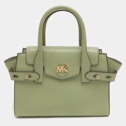 مملوكة مسبقًا Michael Kors Carmen Green Leather Satchel