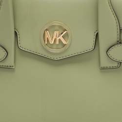 Pre Owned Michael Kors Carmen Green Leather Satchel