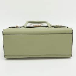 Pre Owned Michael Kors Carmen Green Leather Satchel