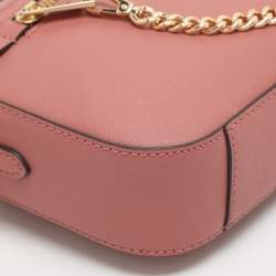 Pre Owned Michael Kors Jet Set Pink Leather Crossbody Bag