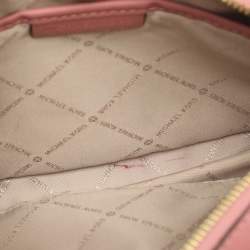 Pre Owned Michael Kors Jet Set Pink Leather Crossbody Bag
