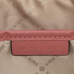Pre Owned Michael Kors Jet Set Pink Leather Crossbody Bag