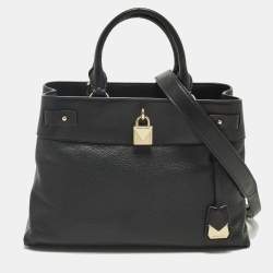 مملوكة مسبقًا Michael Kors Gramercy Medium Black Leather Satchel