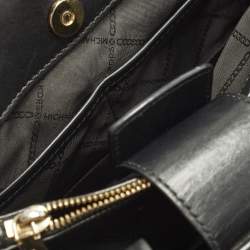 مملوكة مسبقًا Michael Kors Gramercy Medium Black Leather Satchel