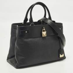 مملوكة مسبقًا Michael Kors Gramercy Medium Black Leather Satchel