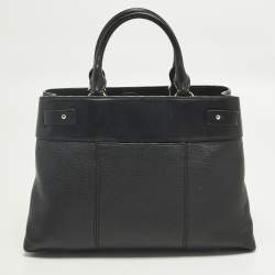 مملوكة مسبقًا Michael Kors Gramercy Medium Black Leather Satchel