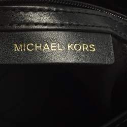 مملوكة مسبقًا Michael Kors Gramercy Medium Black Leather Satchel