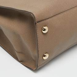 مملوكة مسبقًا Michael Kors Hamilton North South Beige Leather Tote