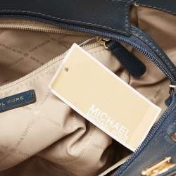 مملوكة مسبقًا Michael Kors Jet Set Chain Navy Blue Leather Bag