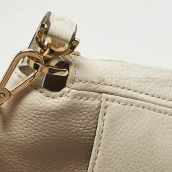 مملوكة مسبقًا Michael Kors Bedford Off White Leather Shoulder Bag
