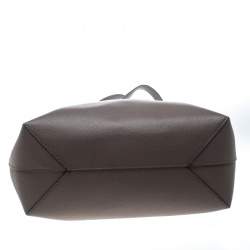 Pre Owned Michael Kors Dark Beige Leather Large Hayley Convertible Tote