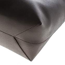 Pre Owned Michael Kors Dark Beige Leather Large Hayley Convertible Tote