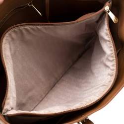 Pre Owned Michael Kors Brown Leather Jet Set Travel Tote