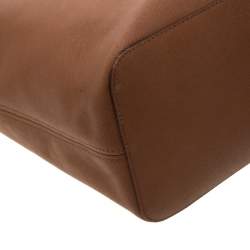 Pre Owned Michael Kors Brown Leather Jet Set Travel Tote