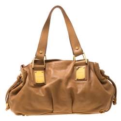 Pre Owned Michael Kors Brown Leather Satchel